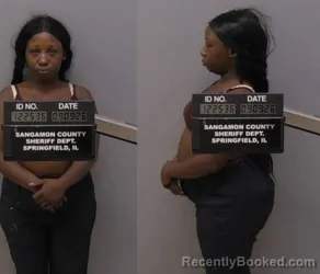 Mugshot of Rynesha A Nunn booked in Sangamon County, Illinois on September 8, 2026