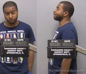 Mugshot of Terrance Levelle Cole booked in Sangamon County, Illinois on March 30, 2026