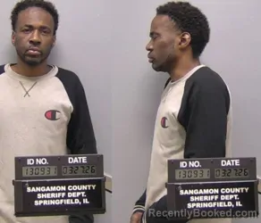 Mugshot of Larry J Miles booked in Sangamon County, Illinois on March 26, 2026