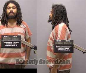 Booking photo from Sangamon County, Illinois