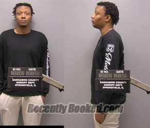 Booking photo from Sangamon County, Illinois