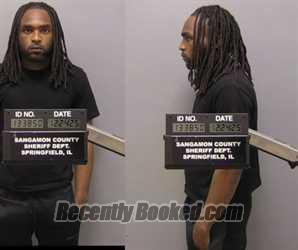 Booking photo from Sangamon County, Illinois