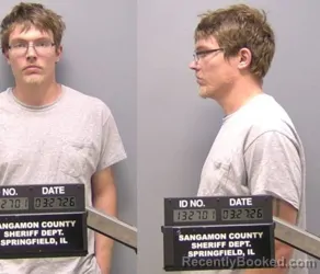 Mugshot of William John Schmitt booked in Sangamon County, Illinois on March 27, 2026