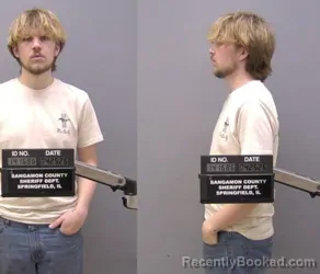 Mugshot of CONNOR M DAVIS booked in Sangamon County, Illinois on April 25, 2026