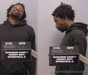 Mugshot of Markel Jaylon Barber booked in Sangamon County, Illinois on March 31, 2026