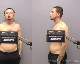 Booking photo from Sangamon County, Illinois