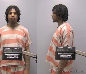 Mugshot of Nicholas Deshawn Kennedy booked in Sangamon County, Illinois on March 9, 2026