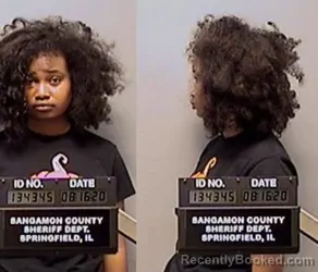 Mugshot of Aniya A Peak booked in Sangamon County, Illinois on April 26, 2026