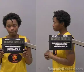 Mugshot of Calaya Elizabeth Kimbrough booked in Sangamon County, Illinois on June 22, 2026
