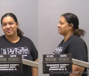 Mugshot of Monique R Prather booked in Sangamon County, Illinois on March 27, 2026