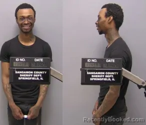 Mugshot of Josheem Deavion Leavell booked in Sangamon County, Illinois on March 15, 2026