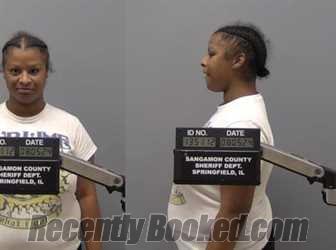 Booking photo from Sangamon County, Illinois