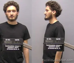 Mugshot of Adrian J Alexander booked in Sangamon County, Illinois on March 7, 2026