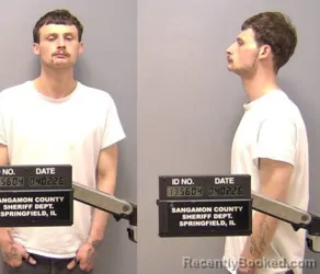 Mugshot of Bryce Joseph McKean-Meyers booked in Sangamon County, Illinois on April 2, 2026