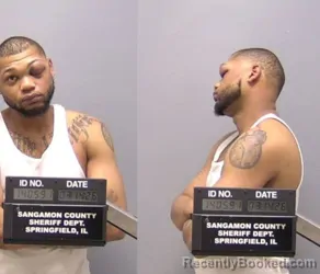 Mugshot of Bryan Williams booked in Sangamon County, Illinois on March 14, 2026