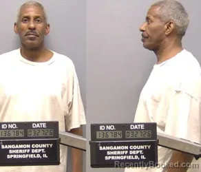 Mugshot of Lee Andrew Clark booked in Sangamon County, Illinois on March 27, 2026