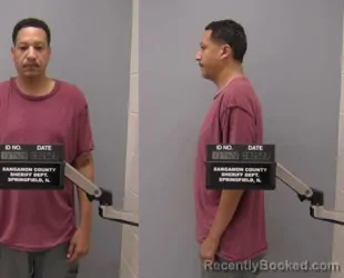 Mugshot of Aaron Leon Donnell booked in Sangamon County, Illinois on March 24, 2026