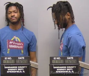 Mugshot of Naquis K Johnson-Harris booked in Sangamon County, Illinois on March 29, 2026