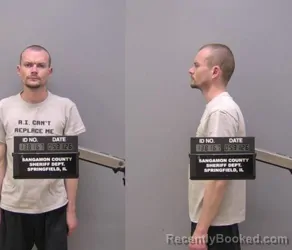 Mugshot of Nicholas Cline Howell booked in Sangamon County, Illinois on June 19, 2026