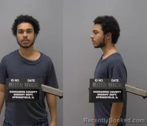 Mugshot of Nathaniel Xavior Black booked in Sangamon County, Illinois on March 15, 2026