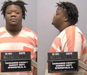 Mugshot of Cmye D Winters booked in Sangamon County, Illinois on March 27, 2026