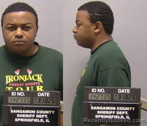 Mugshot of TYRONE KING booked in Sangamon County, Illinois on March 18, 2026