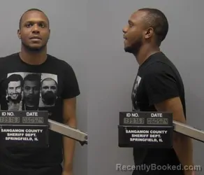 Mugshot of ALONZO Dshwn LEWIS booked in Sangamon County, Illinois on April 2, 2026