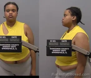 Mugshot of Znaija M Coleman booked in Sangamon County, Illinois on March 20, 2026