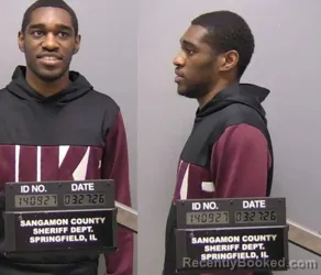 Mugshot of Jayden C Hayes booked in Sangamon County, Illinois on March 27, 2026