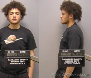 Mugshot of Rocco Giavonni Crifasi booked in Sangamon County, Illinois on April 1, 2026