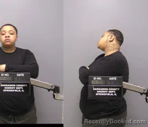 Mugshot of Candle Maxwell booked in Sangamon County, Illinois on March 10, 2026