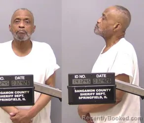 Mugshot of Steve Aubert booked in Sangamon County, Illinois on March 24, 2026