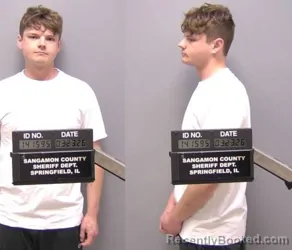 Mugshot of ZACHARY H SINKS booked in Sangamon County, Illinois on March 23, 2026