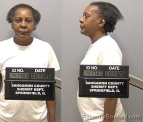 Mugshot of Terry Denise Thorne booked in Sangamon County, Illinois on April 1, 2026