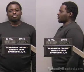 Mugshot of Markyece R Sanders booked in Sangamon County, Illinois on March 31, 2026