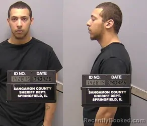 Mugshot of TYRESE K THORTON booked in Sangamon County, Illinois on April 4, 2026