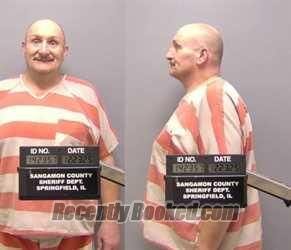 Booking photo from Sangamon County, Illinois