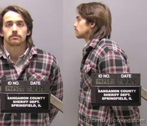 Mugshot of Joseph W Ryan booked in Sangamon County, Illinois on March 28, 2026