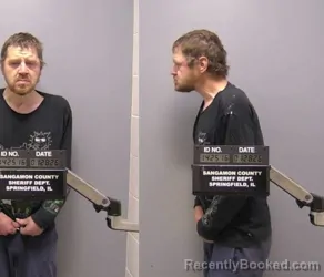 Booking photo from Sangamon County, Illinois