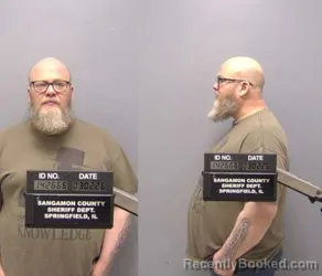 Booking photo from Sangamon County, Illinois