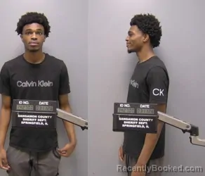 Mugshot of Elijah G Brown booked in Sangamon County, Illinois on March 11, 2026