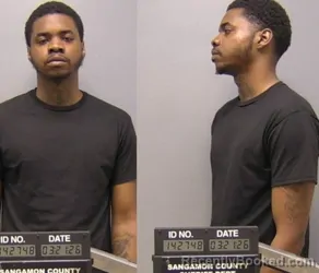 Mugshot of JONDELL T HARRINGTON booked in Sangamon County, Illinois on March 21, 2026