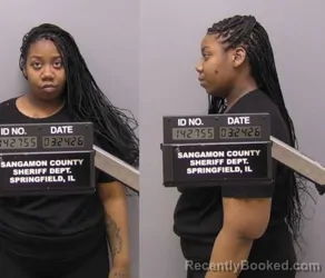 Mugshot of Kyra L Criss booked in Sangamon County, Illinois on March 23, 2026