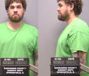 Mugshot of Adam Bruce Lock booked in Sangamon County, Illinois on March 30, 2026