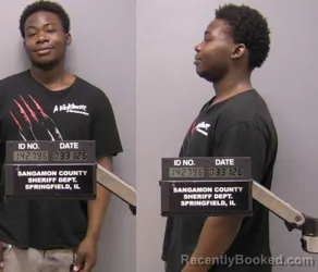 Mugshot of Phizell Talbert booked in Sangamon County, Illinois on March 31, 2026