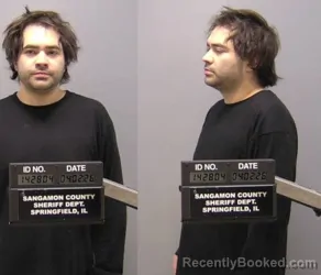 Mugshot of SETH D MAXWELL booked in Sangamon County, Illinois on April 1, 2026