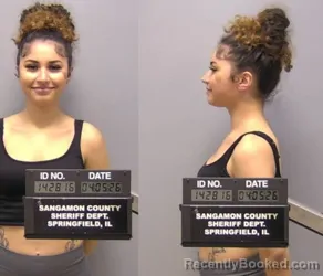 Mugshot of PORTIA A MOSCONI booked in Sangamon County, Illinois on April 5, 2026