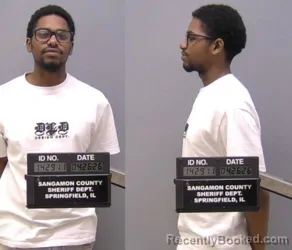 Mugshot of CARLITO D JUNIOUS booked in Sangamon County, Illinois on April 26, 2026