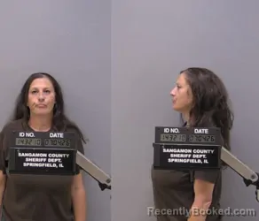 Mugshot of Corrina AlHolwani booked in Sangamon County, Illinois on July 4, 2026