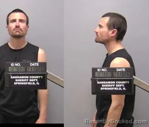 Mugshot of Thomas Forrest Bowman booked in Sangamon County, Illinois on March 30, 2026